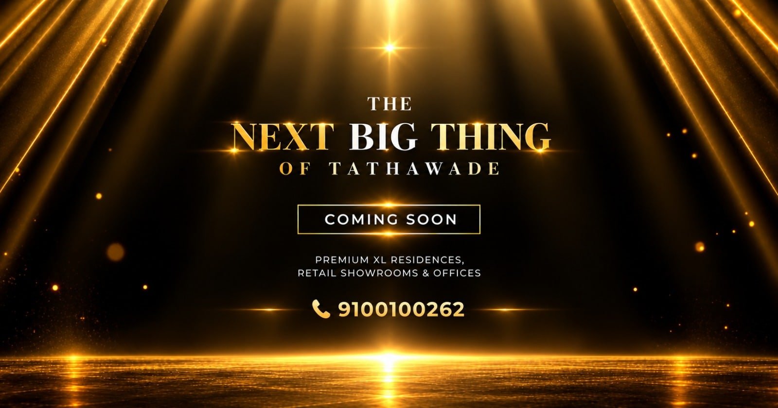 Codename T Square, Tathawade — the next big thing of Tathawade, Pune: premium XL residences, retail showrooms and offices, coming soon. Enquiries 9100 100 262